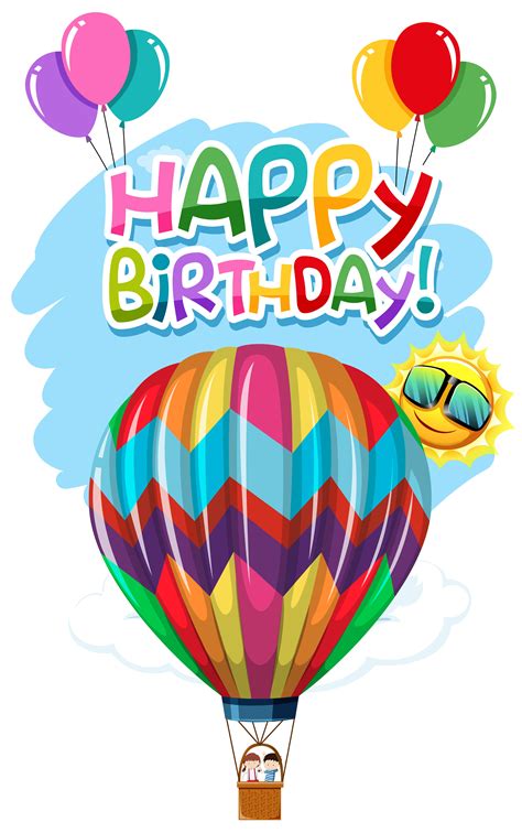 hot air balloon birthday cards